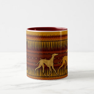 Azawakhs-Becher stilisiert Zweifarbige Tasse