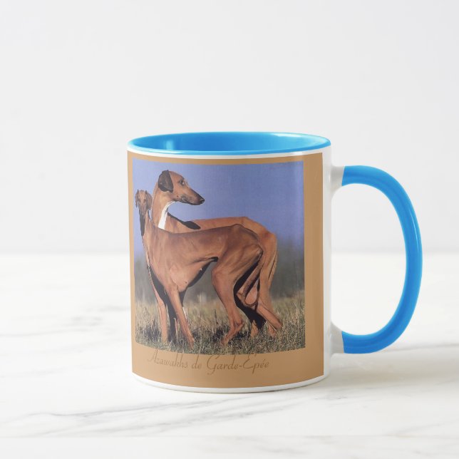 Azawakhs-TASSE zwei Tasse (Rechts)
