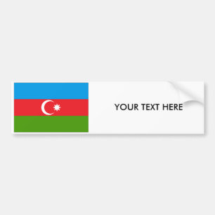 Azerbaijan-FLAGGE Autoaufkleber