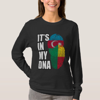 Azerbaijani And Beninese Mix DNA Flag Heritage T-Shirt