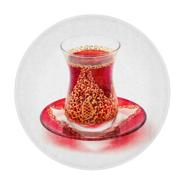 Azerbaijani tea schneidebrett (Vorderseite)