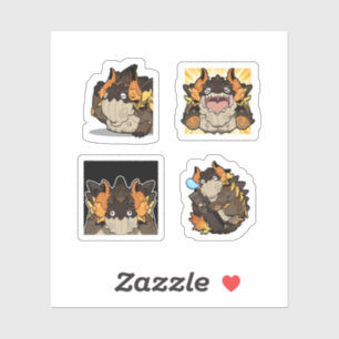 Azhdaha Genshin Impact 4er Stickerbogen Aufkleber