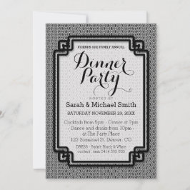 Azika S1 Black+White Dinner Party Invitation