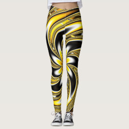 Aziza gelbe und schwarze Leggings