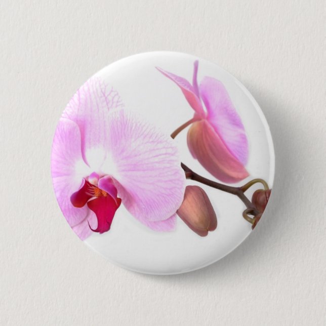 Aziza Orchid Blossoms Button (Vorderseite)
