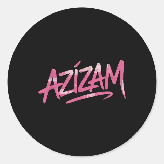 Azizam Runder Aufkleber (Vorderseite)