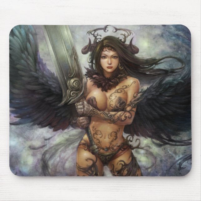 Azmodeus dunkler Engel "Sunilda", Mausunterlage Mousepad (Vorne)