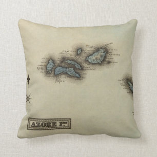 Azore-Insel-Atlas-Karte Kissen
