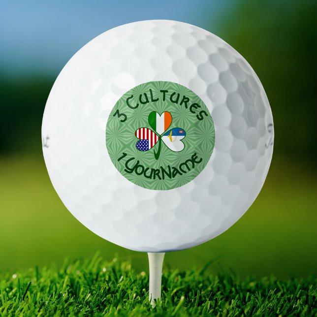 Azorean Irish American Fags Kleeblatt Golf Balls Golfball (Von Creator hochgeladen)
