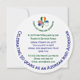 Azorean Irish American Kleeblatt Geburtstag Einladung