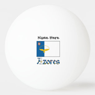 Azoren Azoreanische Flagge Personalisierter Name Tischtennisball