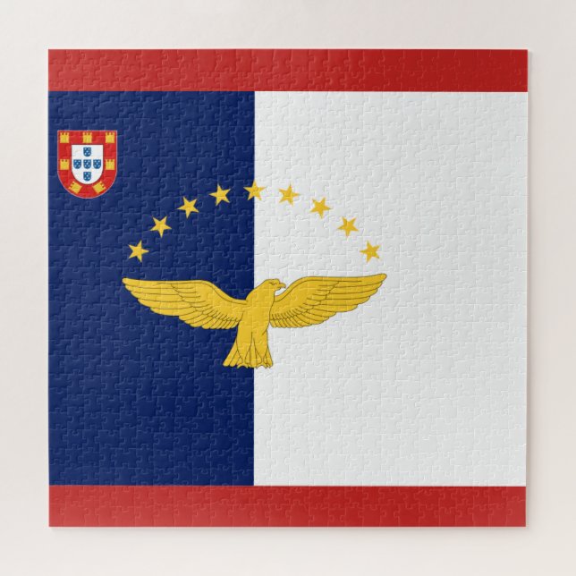 Azoren Flag 11" x 14" Puzzle, 30 übergroße Stücke (Horizontal)
