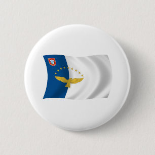 Azoren-Flagge-Button Button