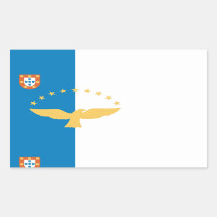 Azoren-Flagge Rechteckiger Aufkleber