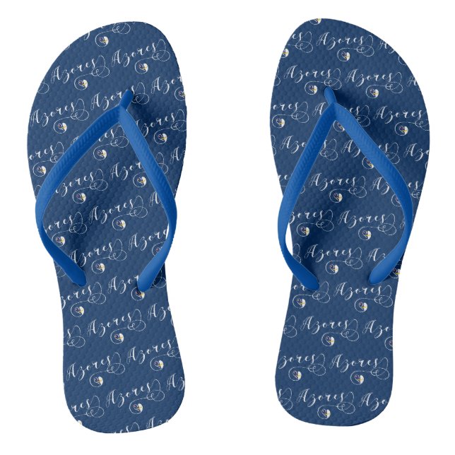 Azoren Flaggenherz, Portugal, Azoren Flip Flops (Fußbett)
