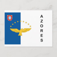 Azoren-Insel-Portugal-Flaggen-Postkarten