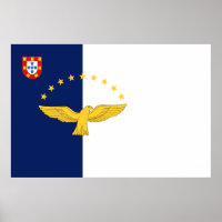Azoren Inseln Flaggen Print Value Poster Papier