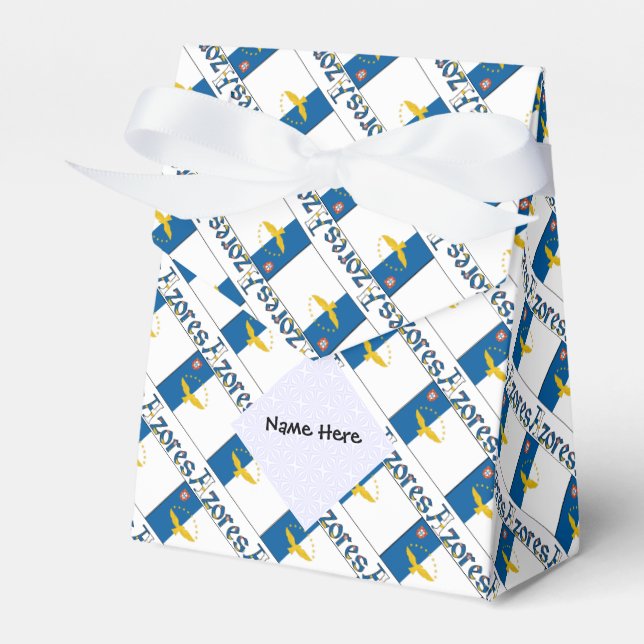Azoren - Personalisierte Flagge auf Azoren Geschenkschachtel (Vorderseite)