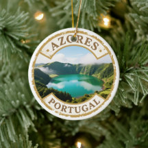 Azoren Portugal Reiseabzeichen-Ornament – Zweiseit