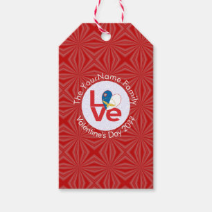 Azoren Rot LOVE Flag Personalisiert  Geschenkanhänger