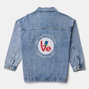 Azoren Rot LOVE Flagge Personalisiert Jeansjacke