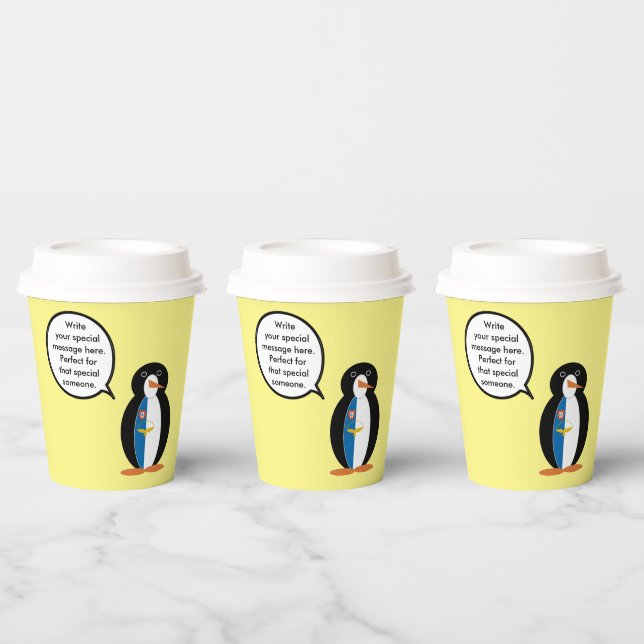 Azoren Vortrag von Penguin Personalisiert Pappbecher (Multi)