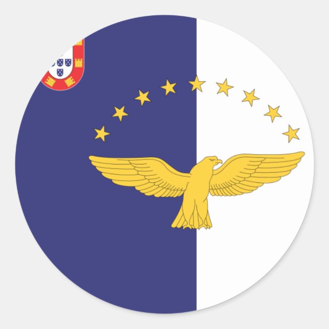 Azores Runder Aufkleber (Vorderseite)