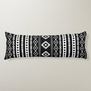 Aztec 2Way Black & White Mixed Motifs (V)-Muster Seitenschläferkissen