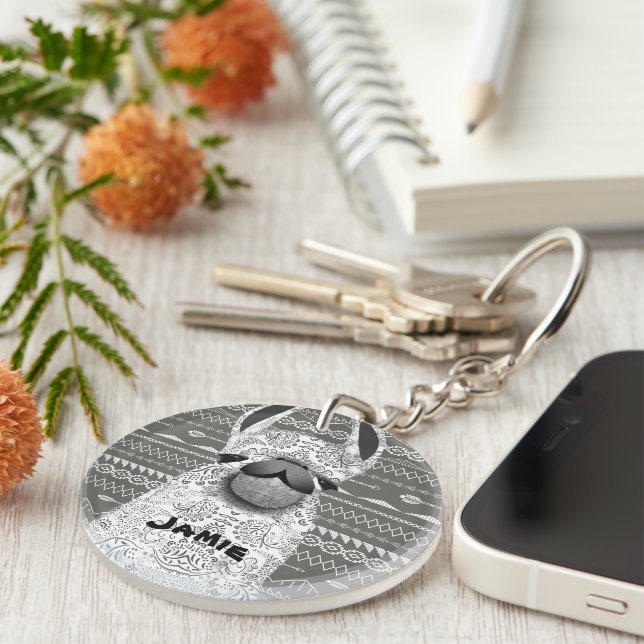 Aztec Abstrait géométrique Mama Llama (Devant Droit)