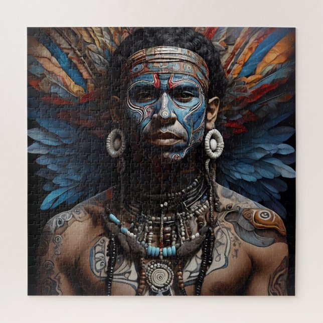 Aztec Abstrakt Vibranal Fusion Art (Vertikal)