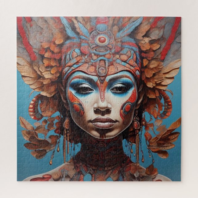 Aztec Abstrakt Vibranal Fusion Art (Vertikal)