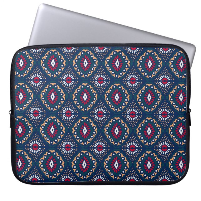 Aztec Allure: Stamm gestreift Elegance Laptopschutzhülle (Vorderseite)