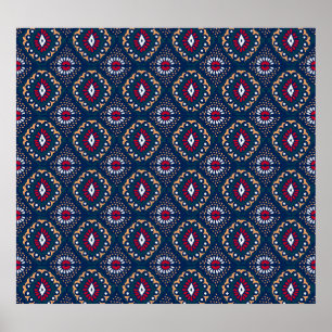 Aztec Allure: Stamm gestreift Elegance Poster