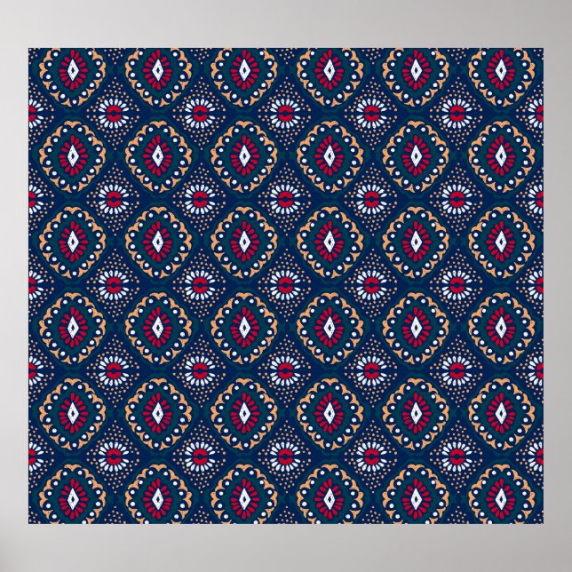 Aztec Allure: Stamm gestreift Elegance Poster (Vorne)