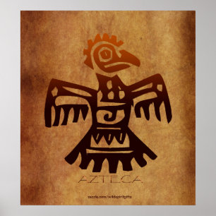 AZTEC ~ Amaranth Mexican Bird Spirit Art Poster