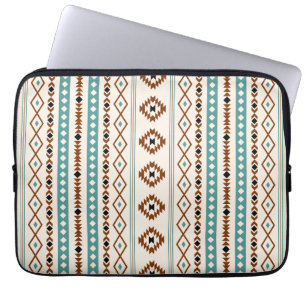 Aztec Aquamarin Terracotta Black Cream Mixed (V)Mu Laptopschutzhülle