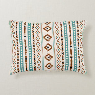 Aztec Aquamarin Terracotta Blk Crm Mix Motifs(V)Mu Dekokissen