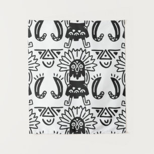 Aztec Art - Lizard Muster Wandteppich