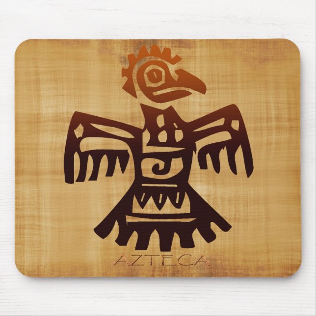 AZTEC Bird Spirit Amaranth Mexican Art Mousepad (Vorne)