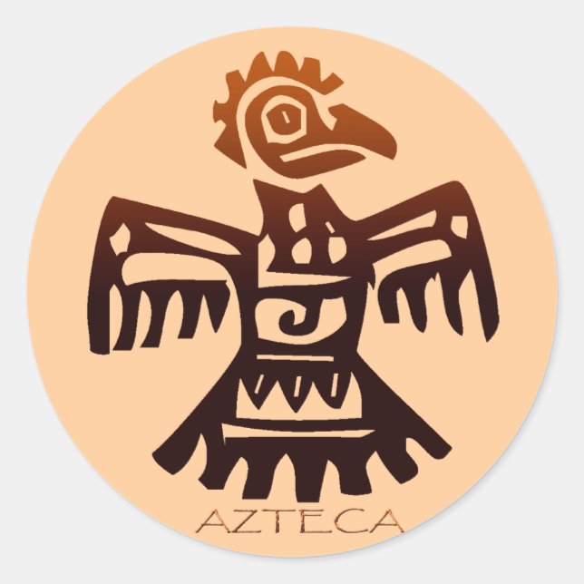 AZTEC ~ Bird Spirit Runder Aufkleber (Vorderseite)