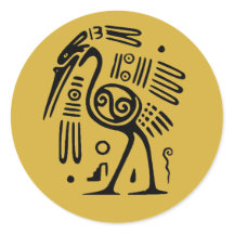 Aztec Black Heron im mexikanischen Stil