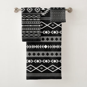Aztec blanc gris noir Motifs mélangés Motif