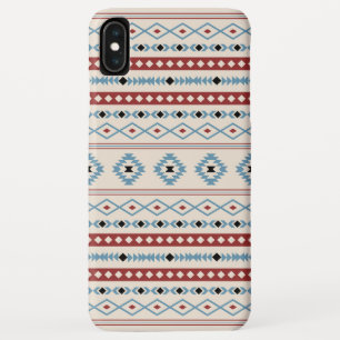 Aztec Blue Red Black Cream Mixed Motifs Muster Case-Mate iPhone Hülle