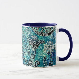 Aztec blues Combo Mug