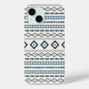 Aztec Blues Cream Mixed Motifs Muster Case-Mate iPhone Hülle