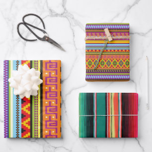 Aztec Boho Geometrie Geschenkpapier Set