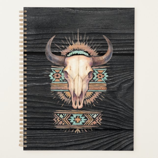 Aztec Boho Skull Planer (Vorderseite)