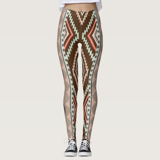 Aztec Boho Workout Gym Yoga Pants for Women #111 Leggings (Vorderseite)