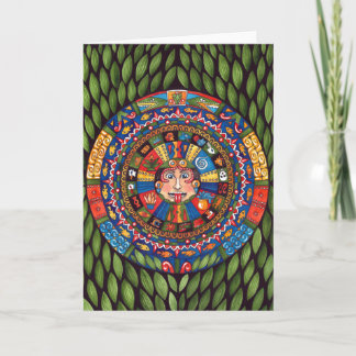Aztec Calendar Grußkarte Karte