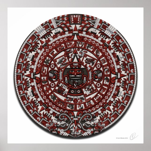 Aztec Calendar Stone Poster (Vorne)